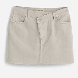 Madewell Cross-waist Mini Skirt – Stone Denim / 31